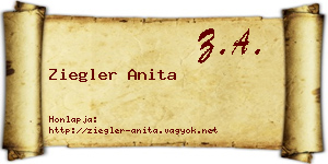 Ziegler Anita névjegykártya